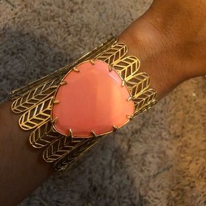 Kendra Scott coral statement eliza bracelet cuff